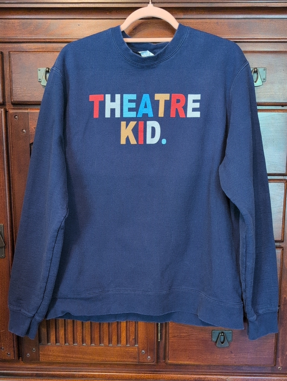 Navy 'THEATRE KID.' Crewneck Sweatshirt for Kids